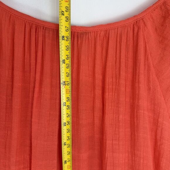 Unique Spectrum Women's Crochet Orange Size 2X Blouse Tunic Short Sleeve - Picture 15 of 15